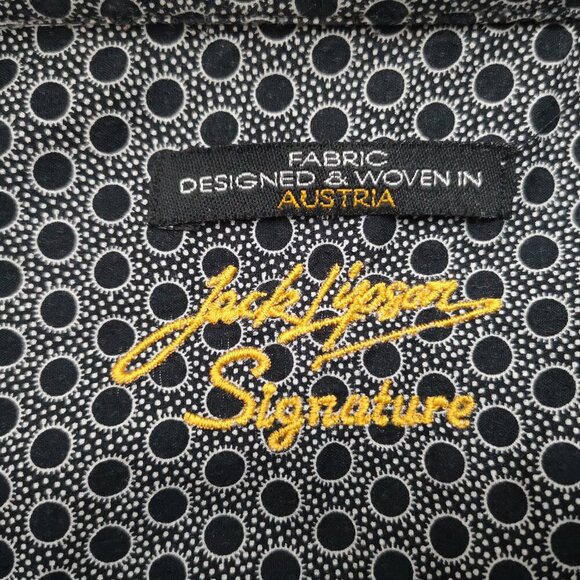 Jack Lipson Signature Men's Size Large Black & Grey Stripe Dress Shirt - Picture 3 of 11